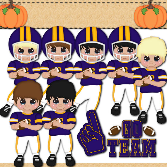 (image for) Football Players in Purple